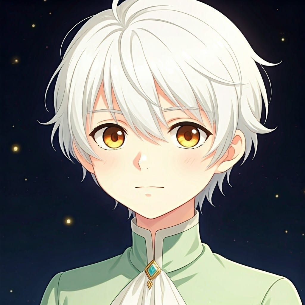 Beautiful Anime Prince in Studio Ghibli Style