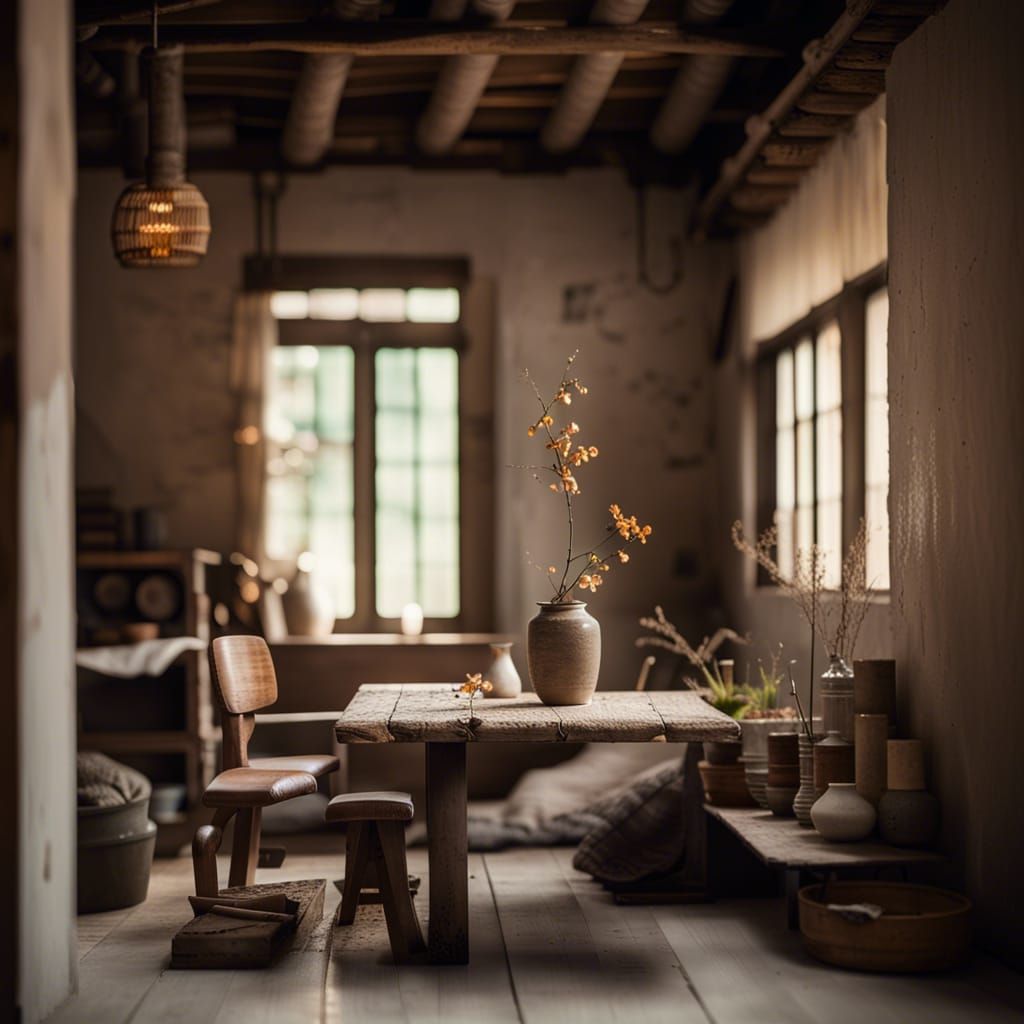 Elegant Wabi-Sabi Interior Design Photography