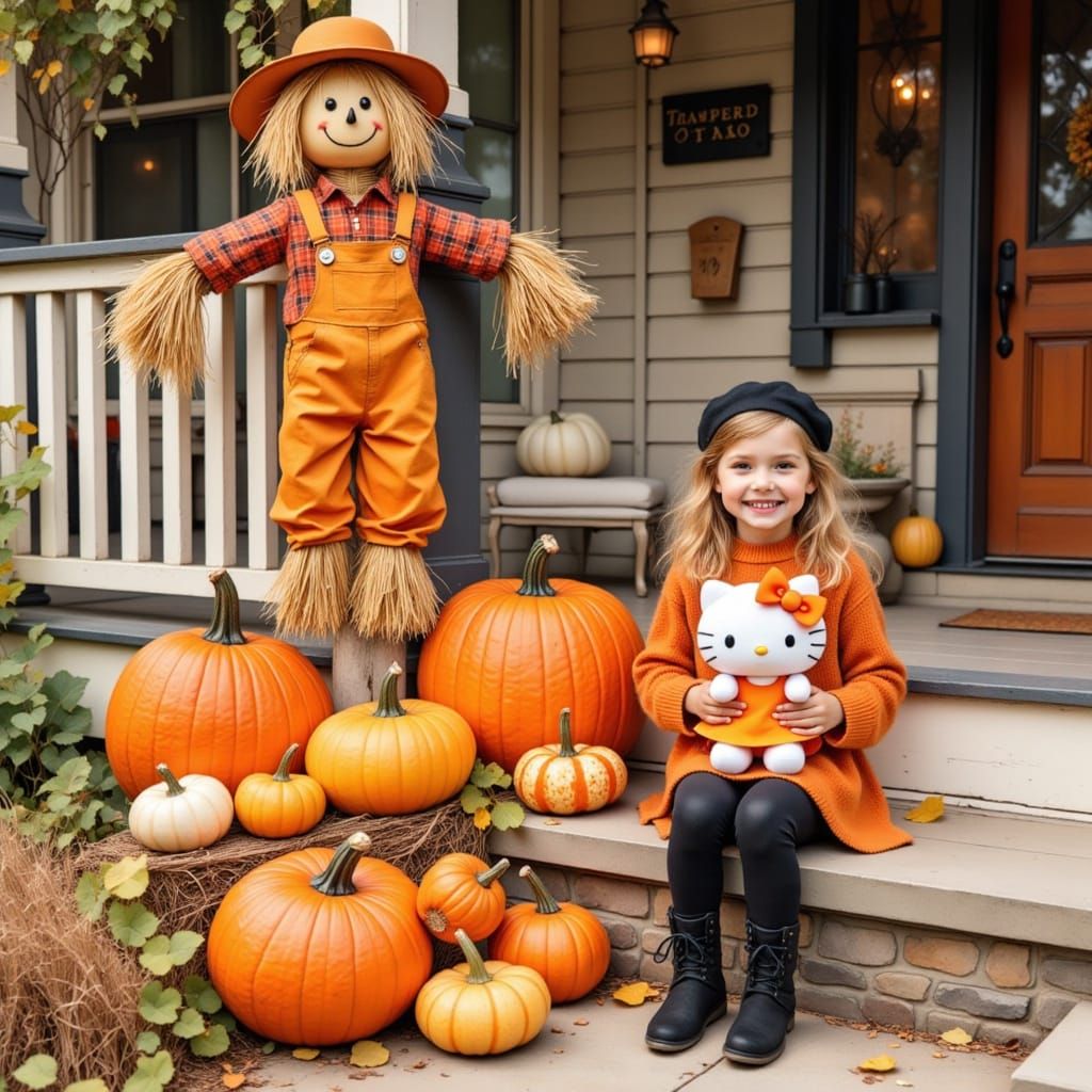 Thanksgiving Nostalgia: Girl on Craftsman Porch