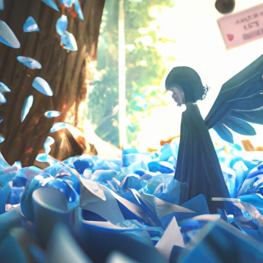 Paper Angel in Studio Ghibli Anime Style
