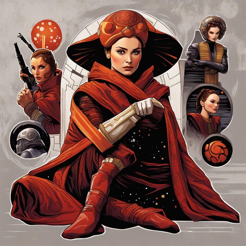 Padme Amidala Portrait Generated by AI