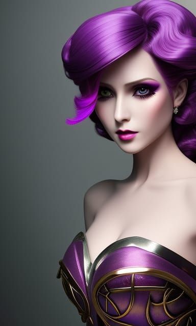 Glamorous Witch Portrait in Fantasy Art Style