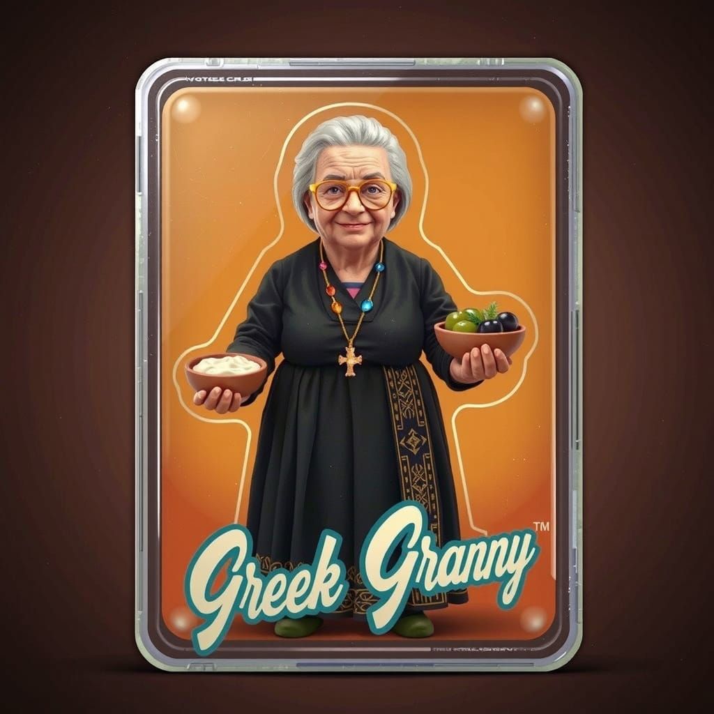 Greek Yia-yia Action Figure Box Art