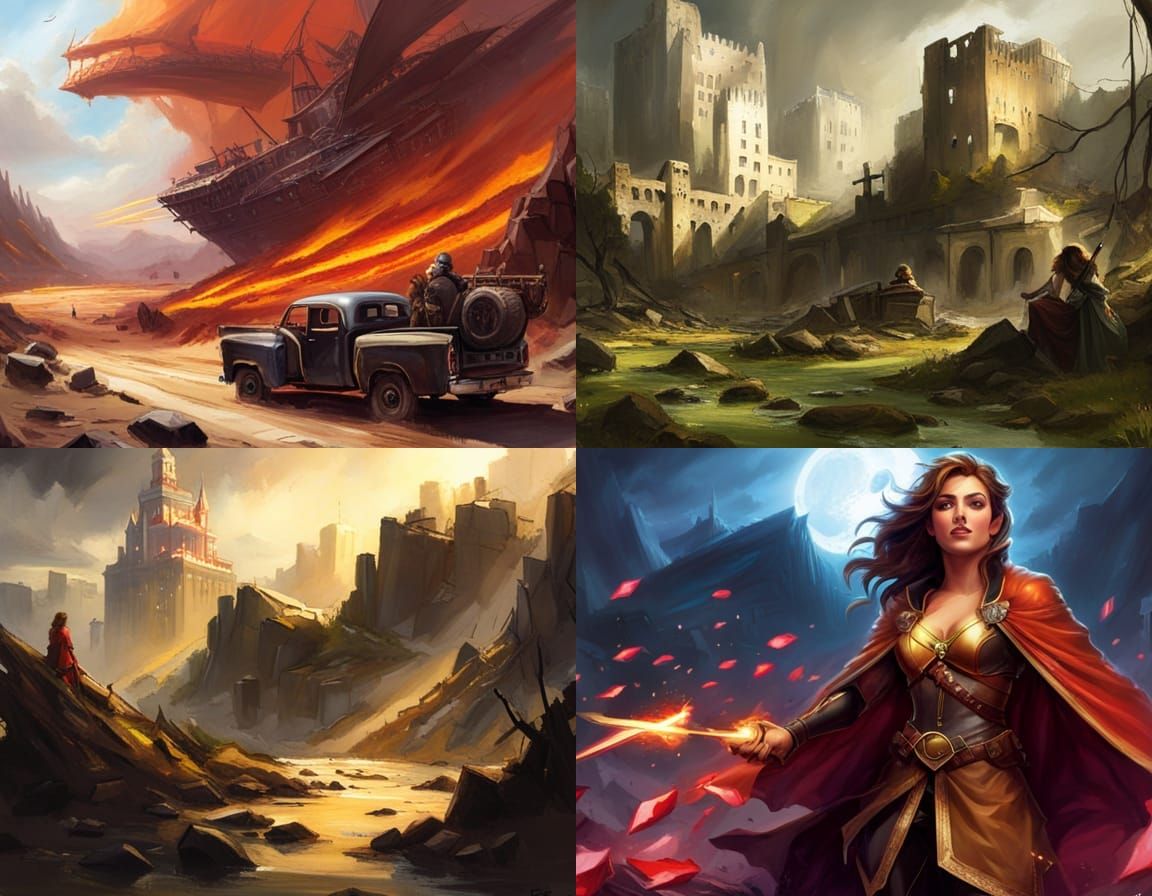 Contemporary Digital Art Inspired Composition