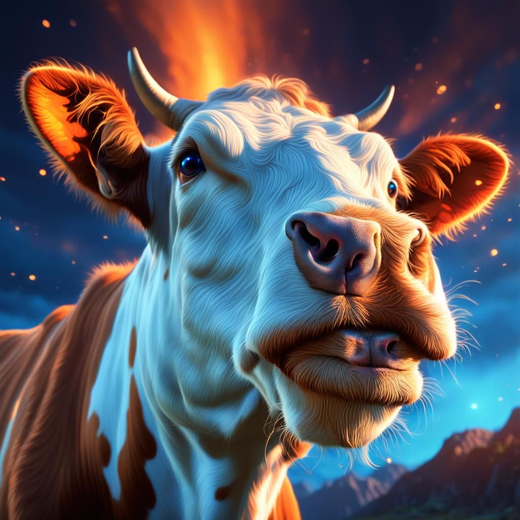 Curious Cow: Fantastical Digital Matte Painting