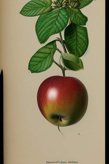 Botanical Illustration of Apple Wolfsbane with Eyes