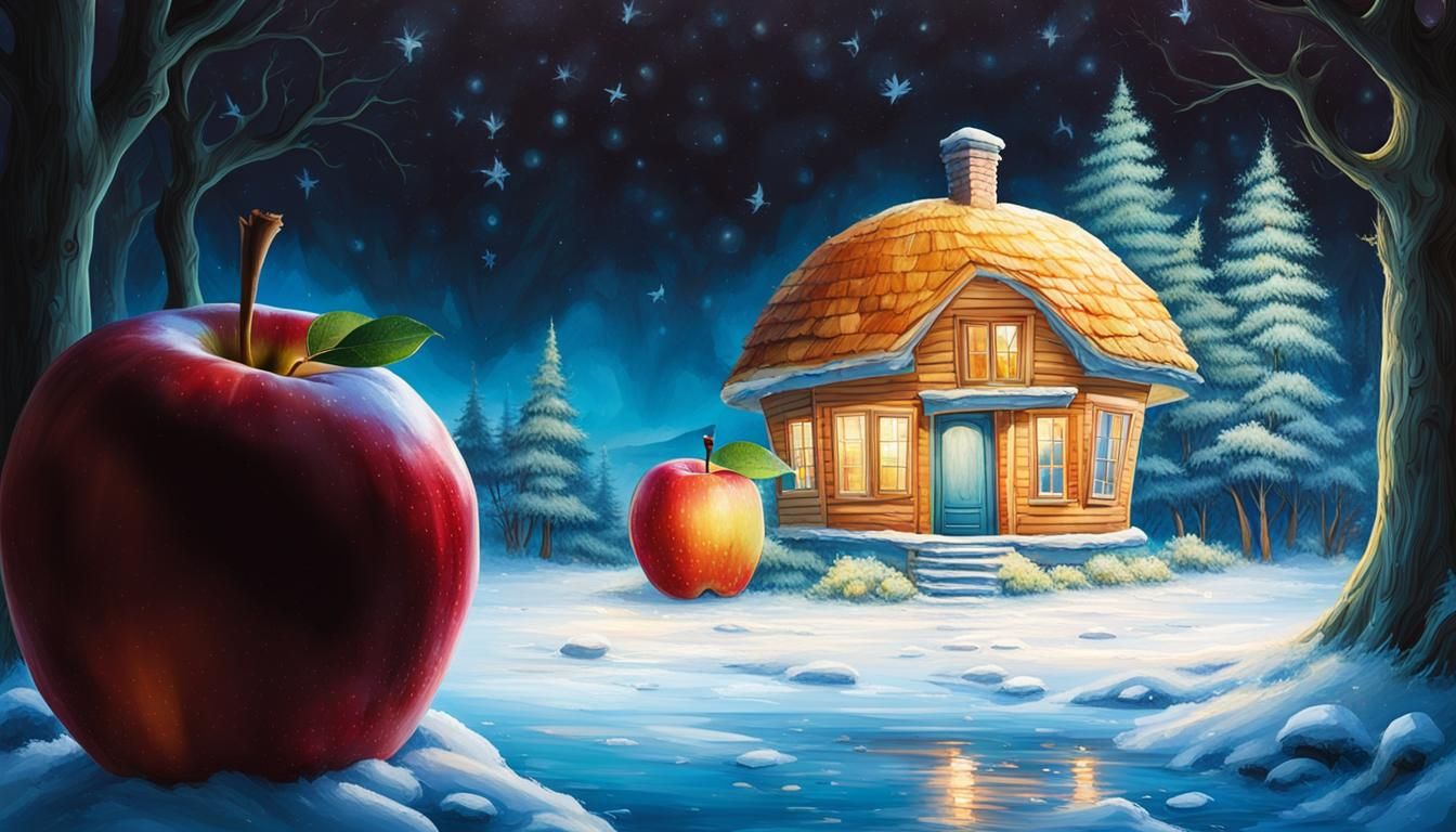 Apple and a House in the Background