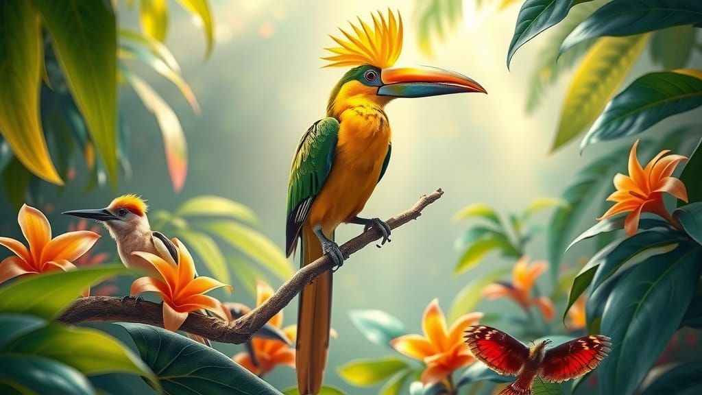 Bird of Paradise in Tropical Paradise