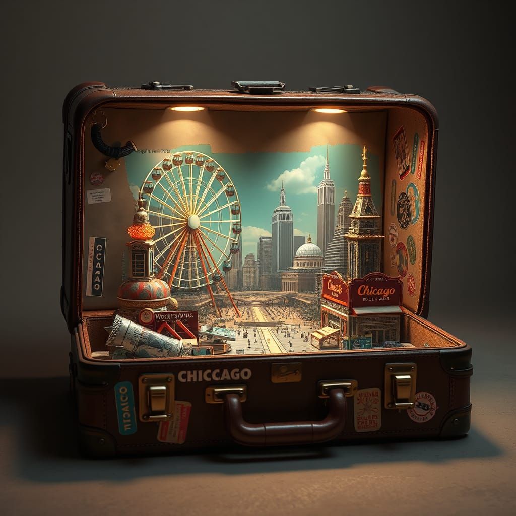 Chicago Suitcase Reveals Retro-Futuristic World's Fair