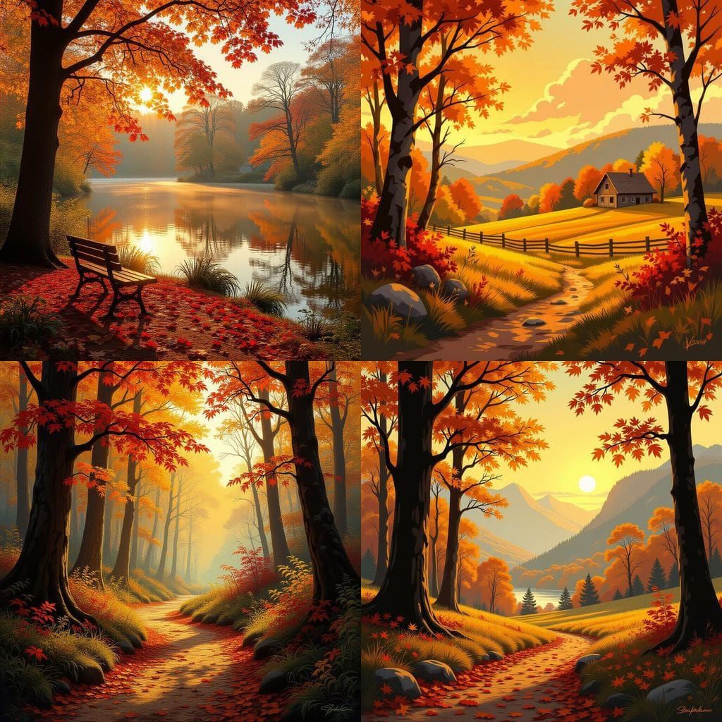 Autumnal Landscape Generated by AI
