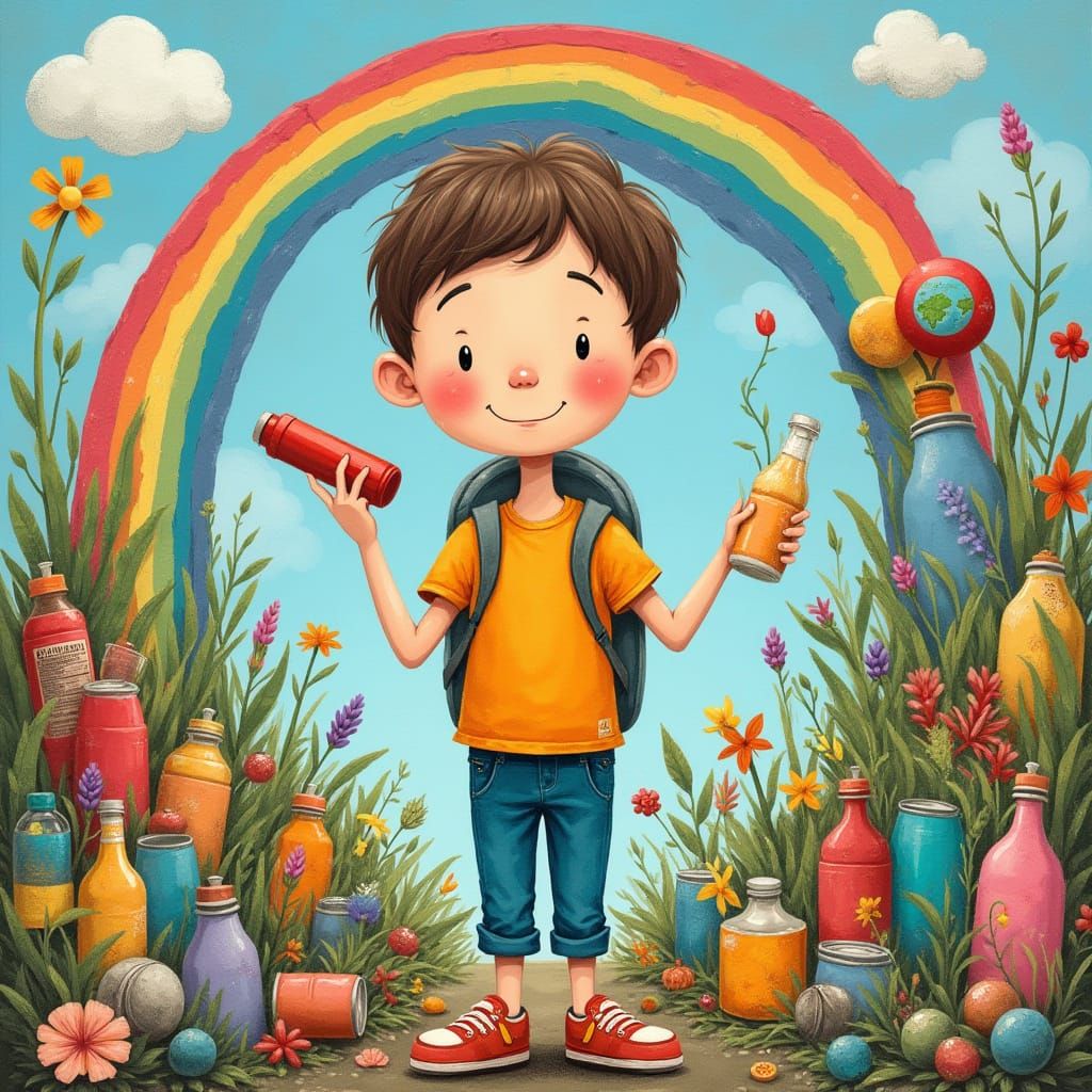 Recycled World: Cheerful Kids Creating a Sustainable Future