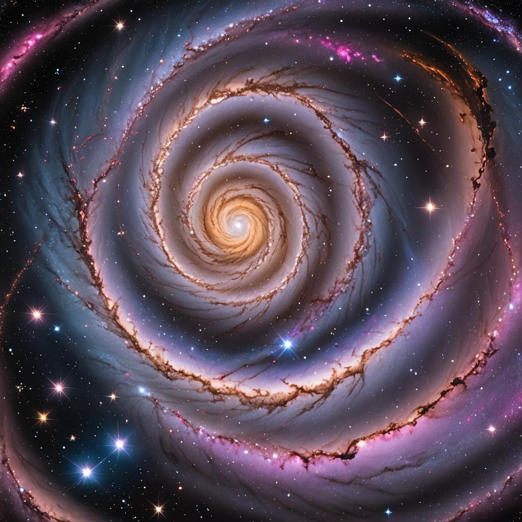 Majestic Spiral Galaxy: Ultra-Realistic Digital Art