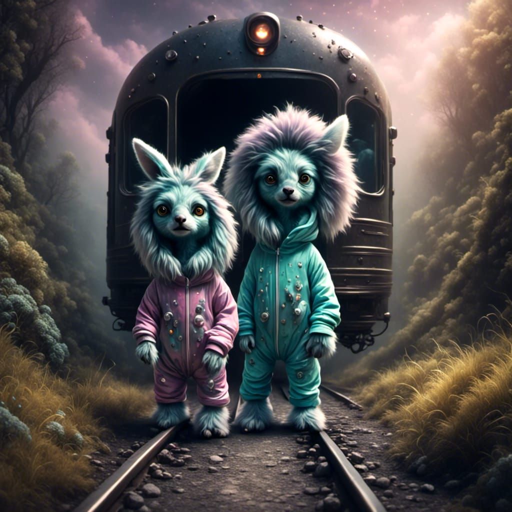 OMG<lora:Fluffy Pets:1.0> <lora:Foily:1.0>