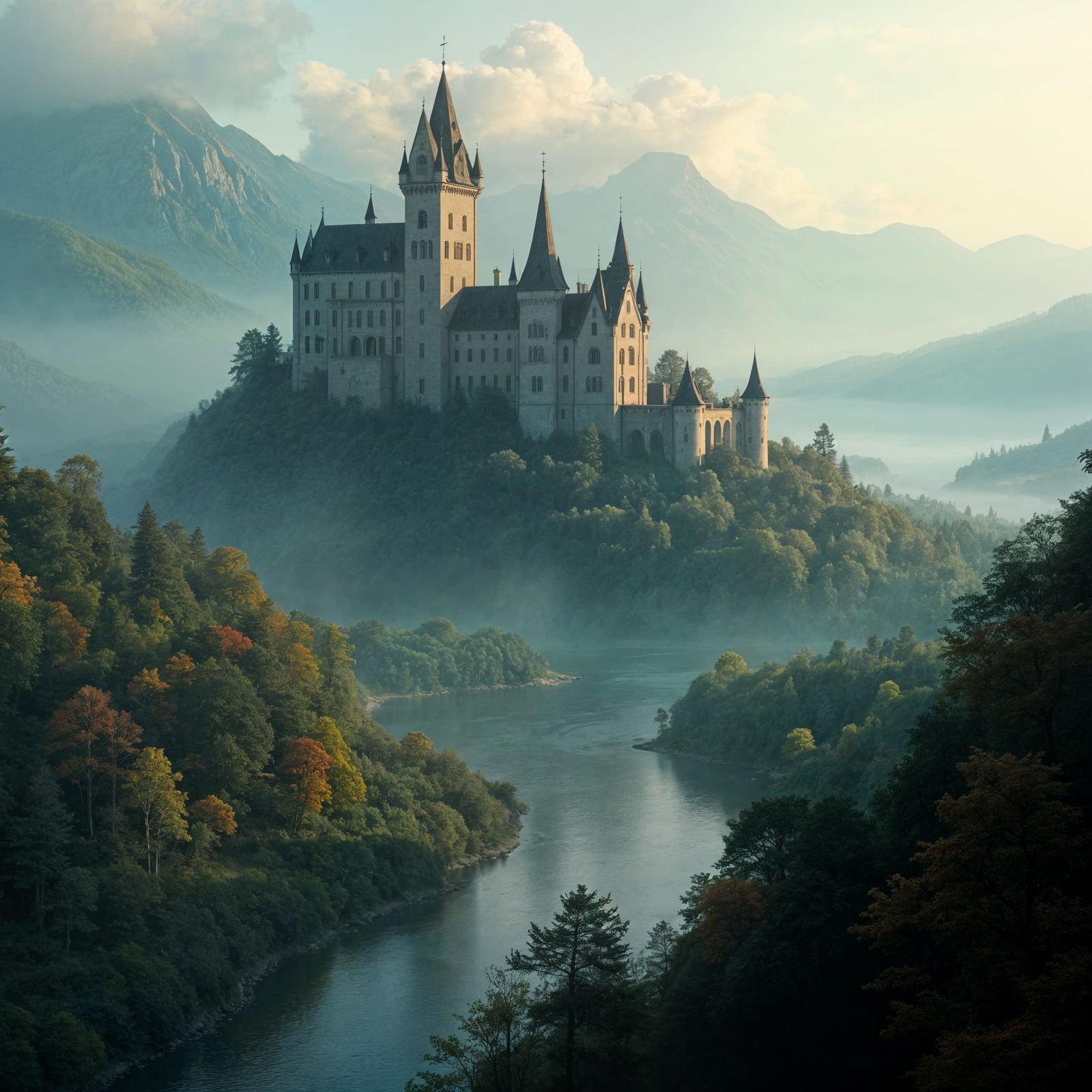 Picturesque Castle Svarra Surrounded by Forests