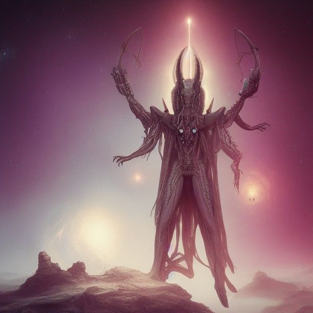 Maria Orsic Channels Johnny Depp in Galactic Matte Painting