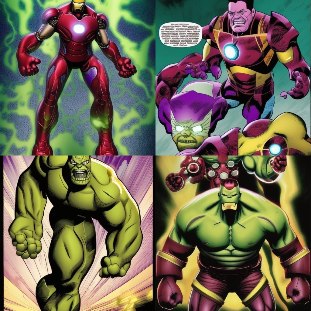 Epic Superhero Battle: Thanos vs. Iron Man, Hulk, Thing