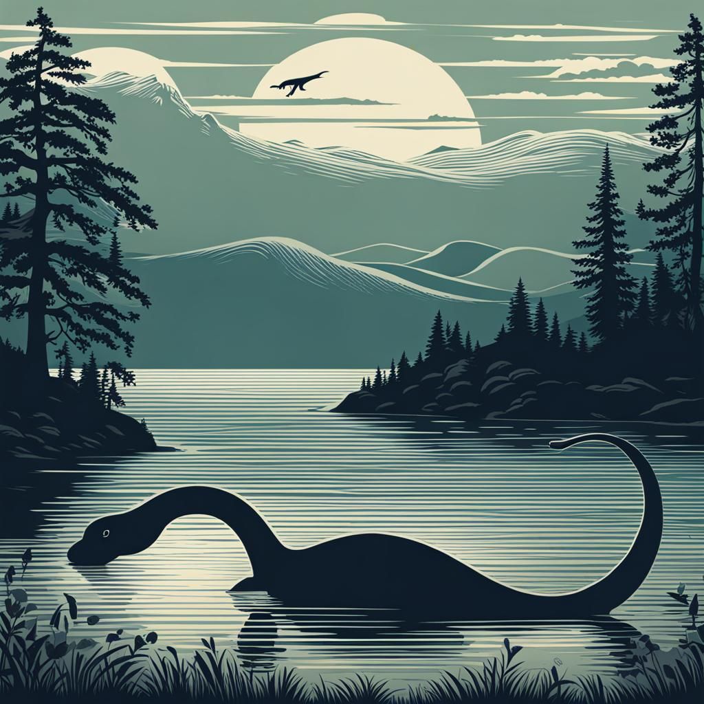 Digital Art of the Loch Ness Monster