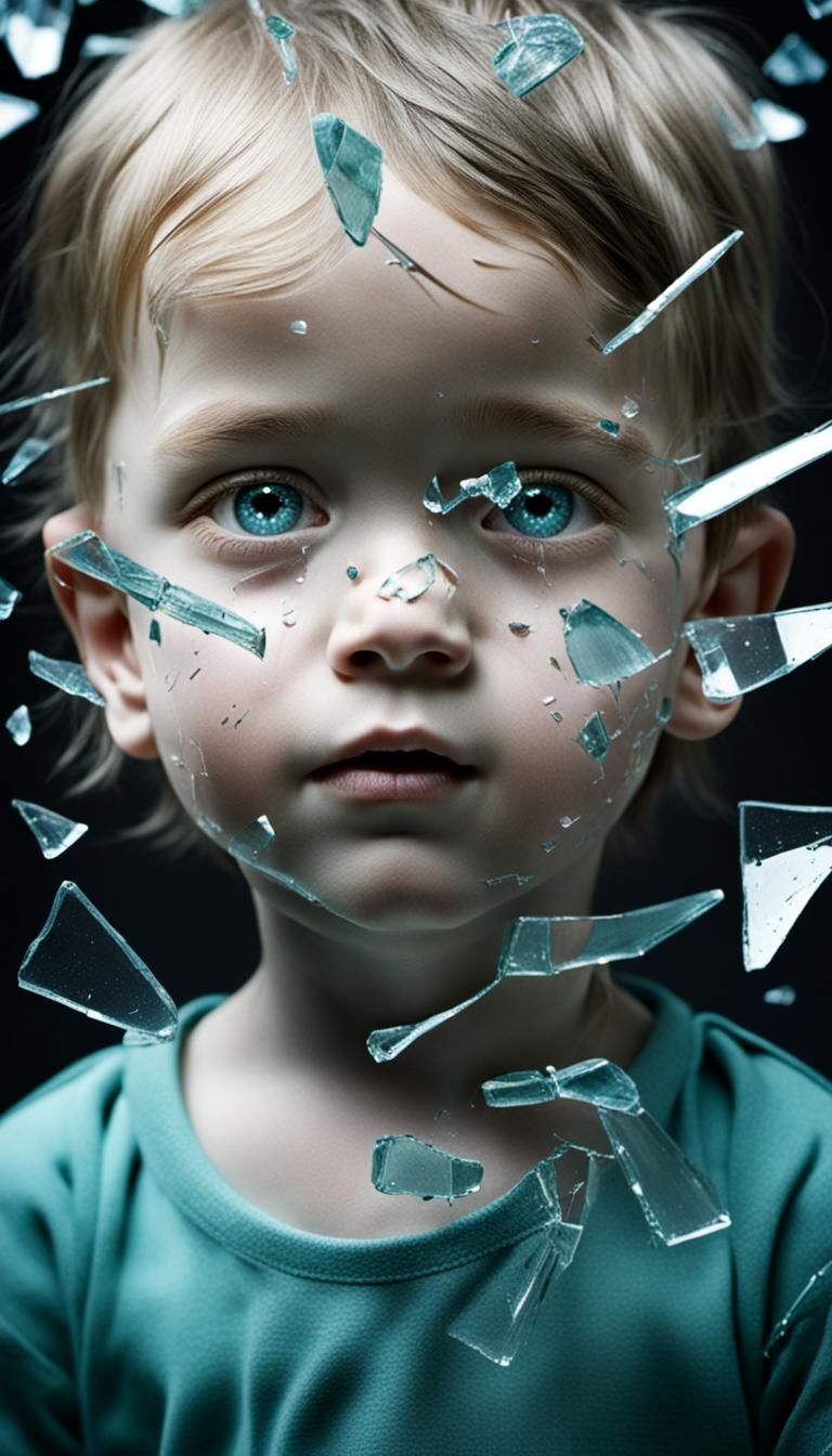 Broken Glass Child: An Image of Fragility