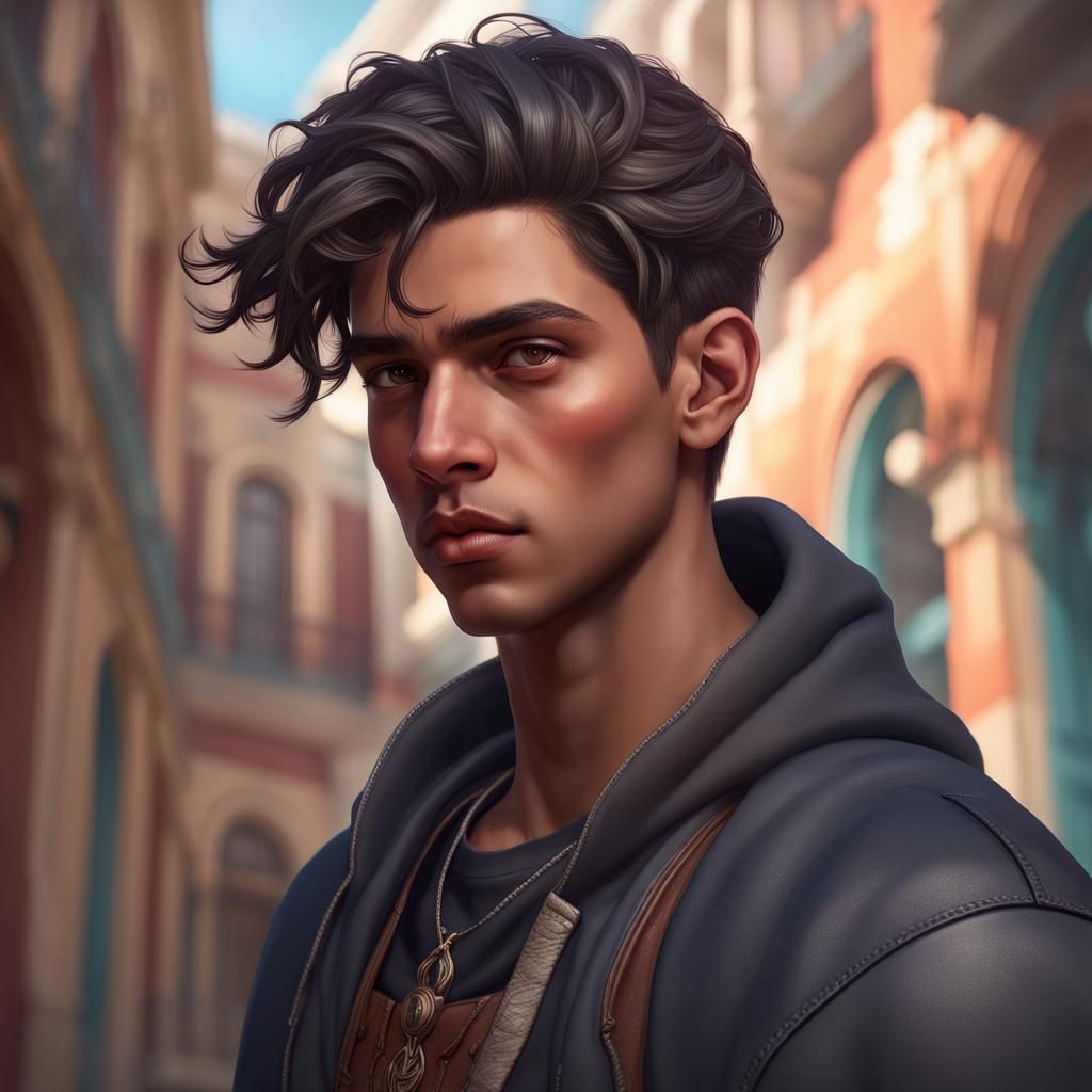 Gothic Teen Portrait in Hyperdetailed Style