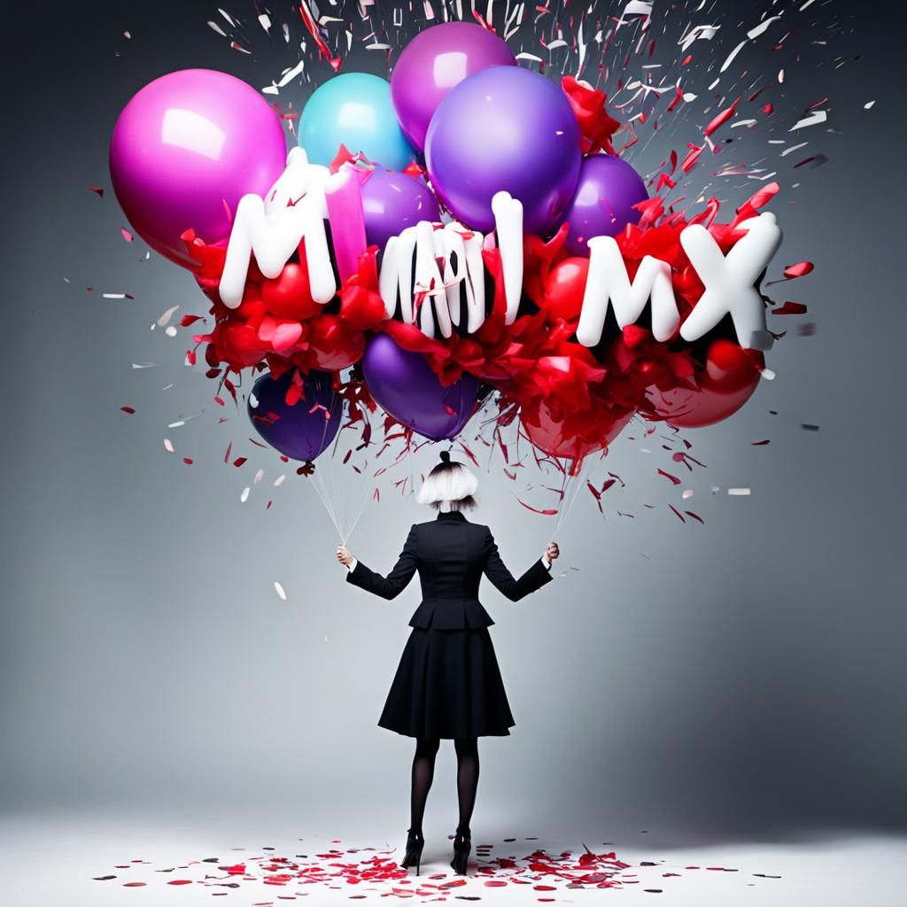 Word 'Title' Bursts From Exploding Balloon