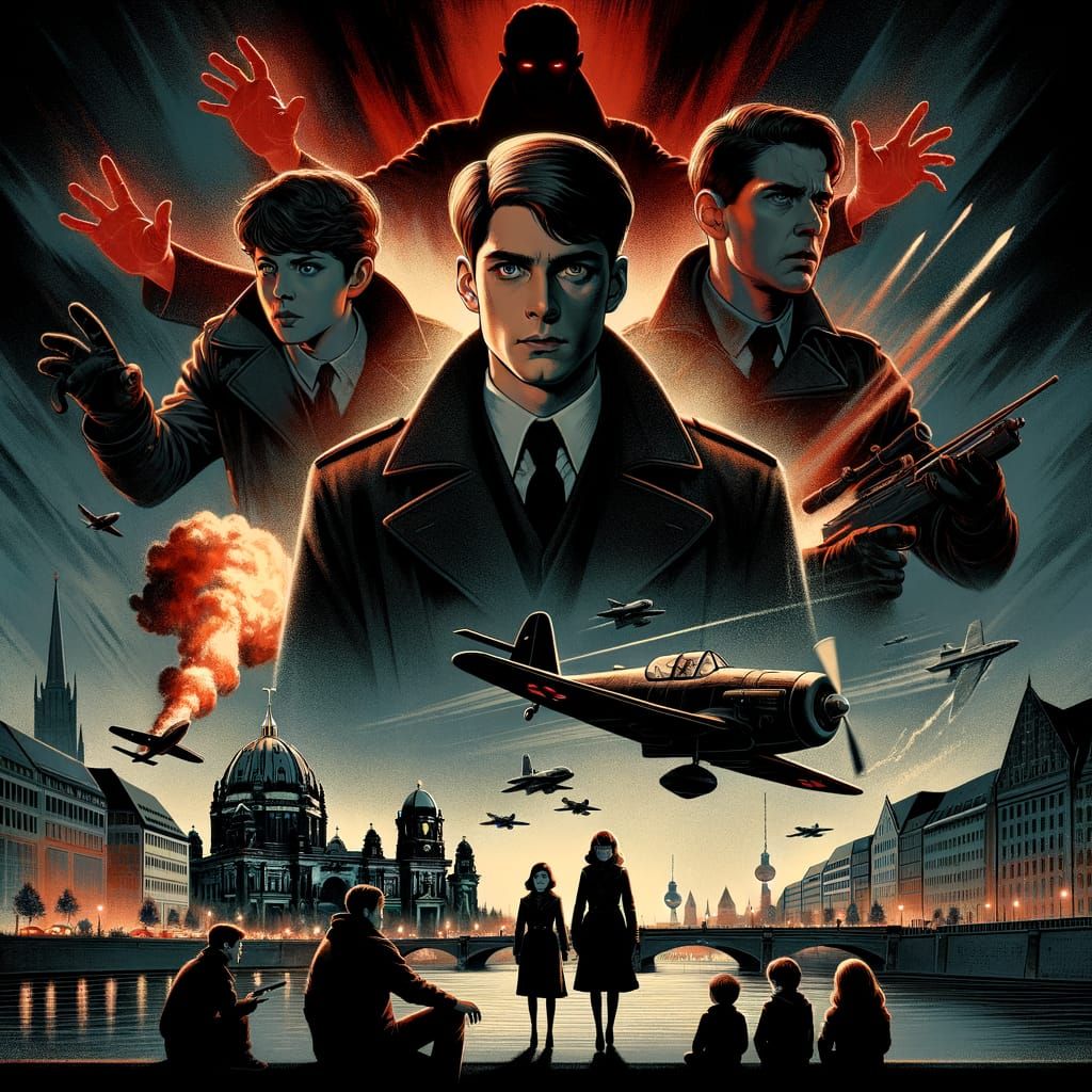 Detective Film Poster in Berlin with Manga Style