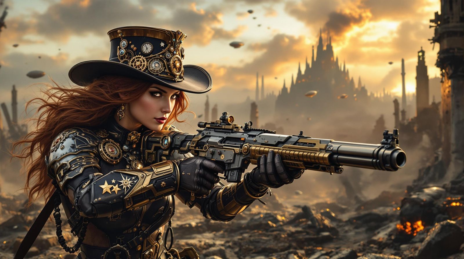 Female Steampunk Sniper 1