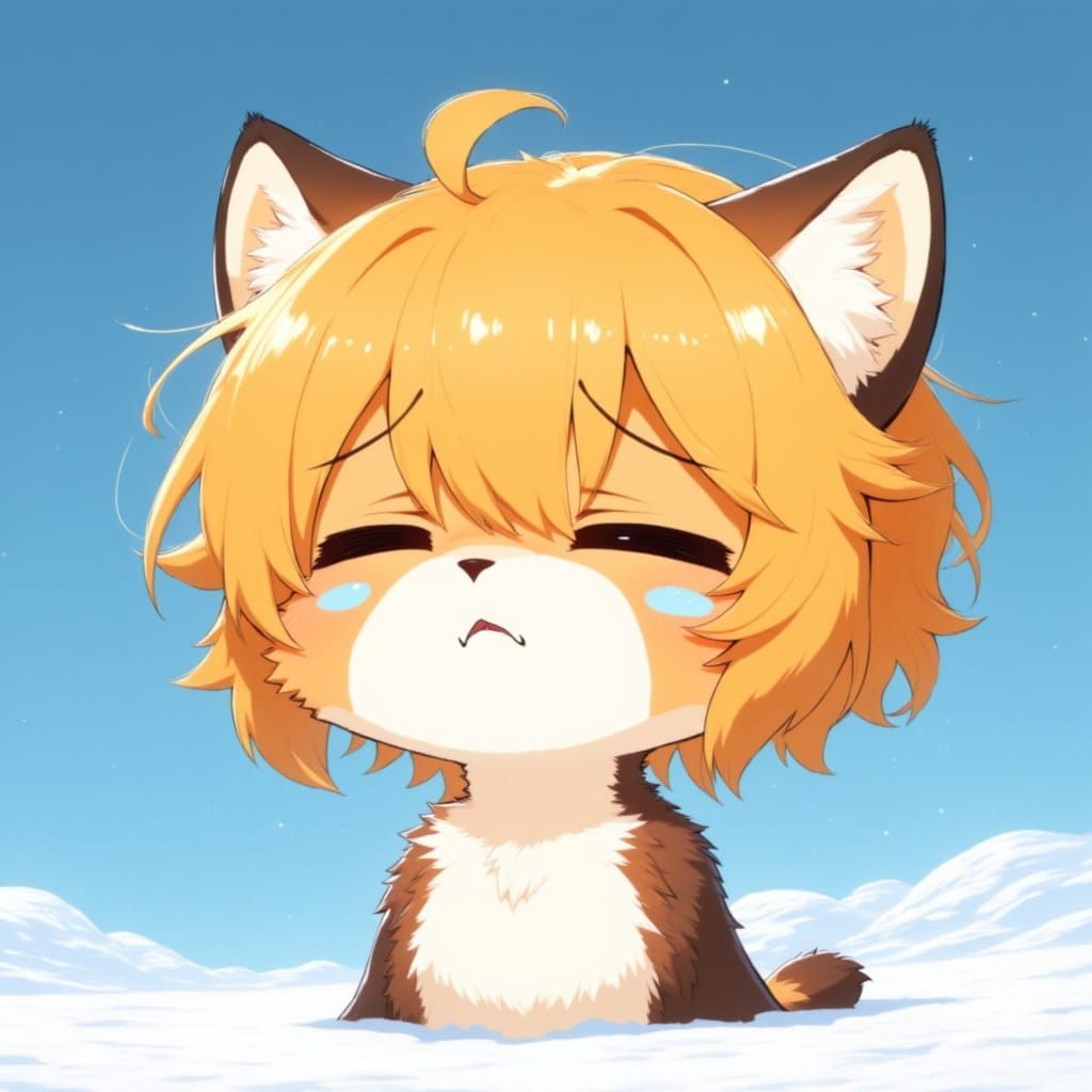 Chibi Anime Face in a Frenzied Tantrum