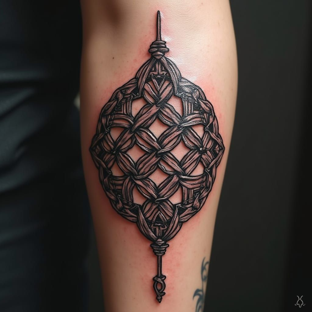 Endless Knot Tattoo Design in Geometric Style