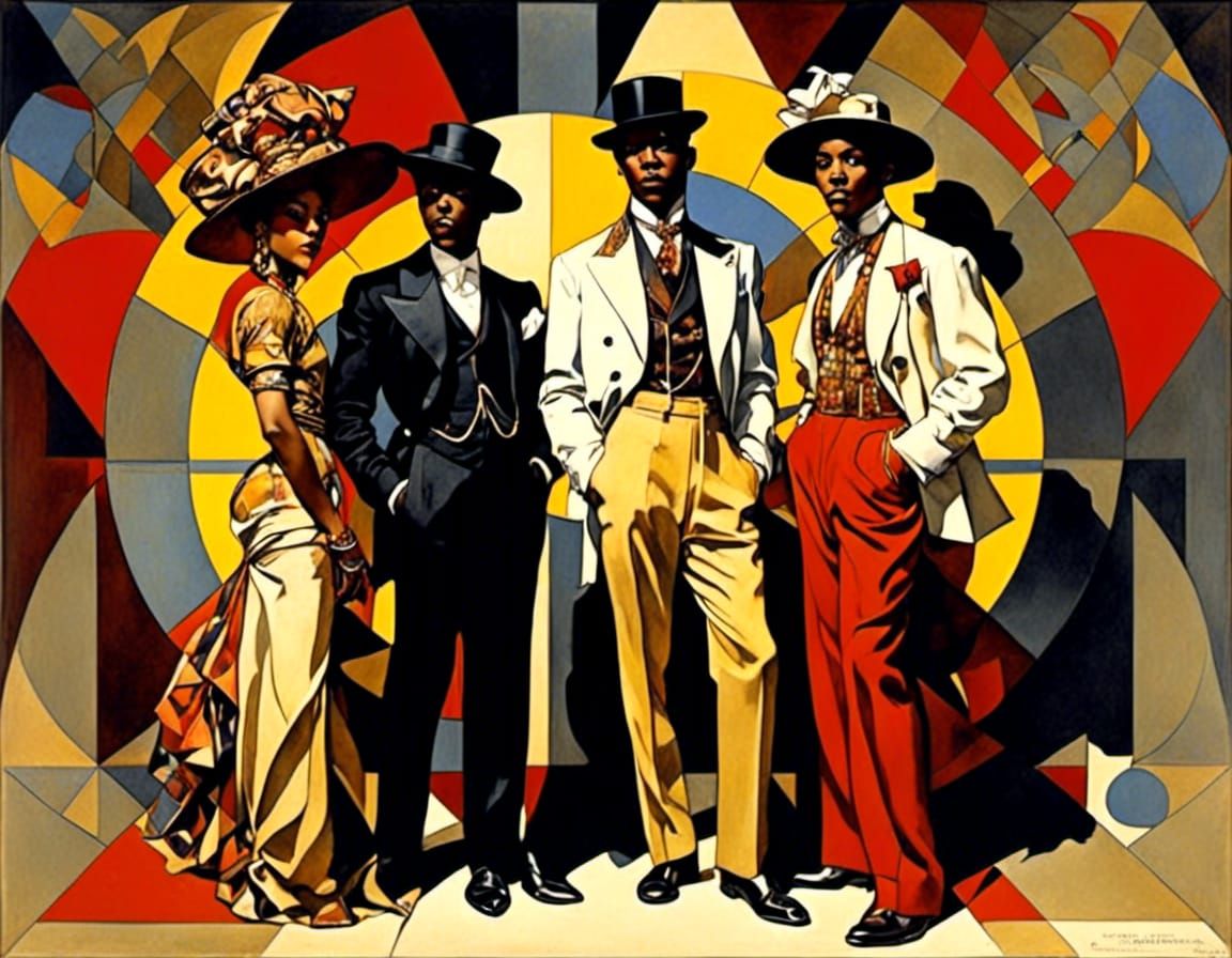 Zoot Suit Fashion in Parrish and Leyendecker Style