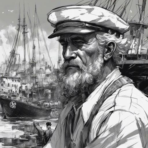 Marine Worker Portrait in Havana, 19th Century