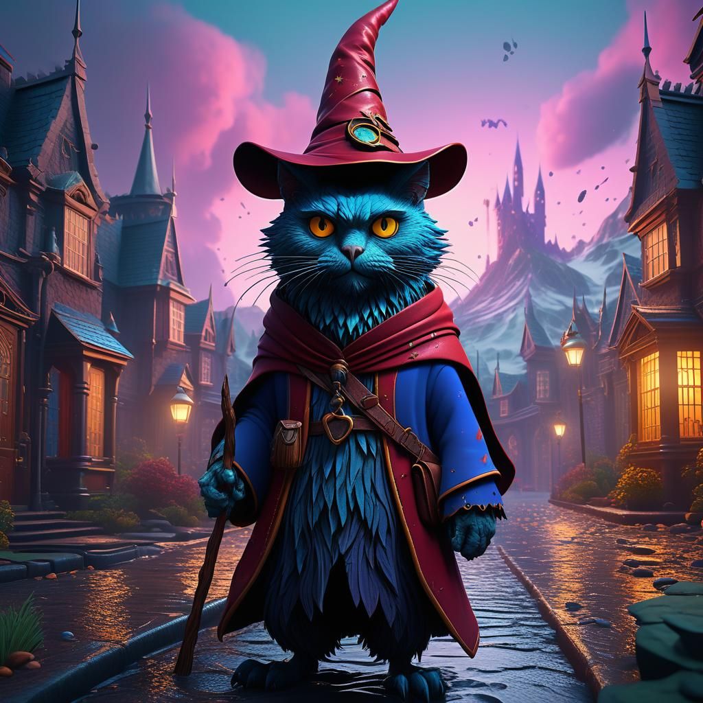 Kitty Wizards' First Day: Fantasy Concept Art