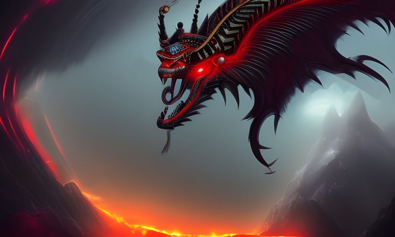 Egyptian Pharaoh with Dragon Eyes: Digital Matte Painting