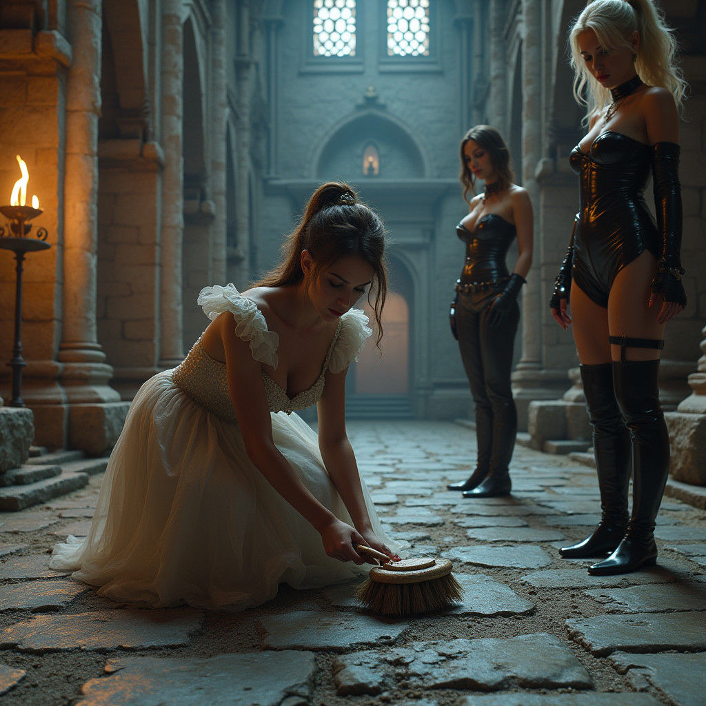 Cinderella Scrubbing Stones: Medieval Steampunk Matte Painti...