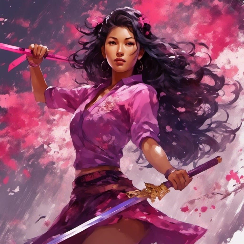 Genshin Impact Character with Inazuma Style Clothing