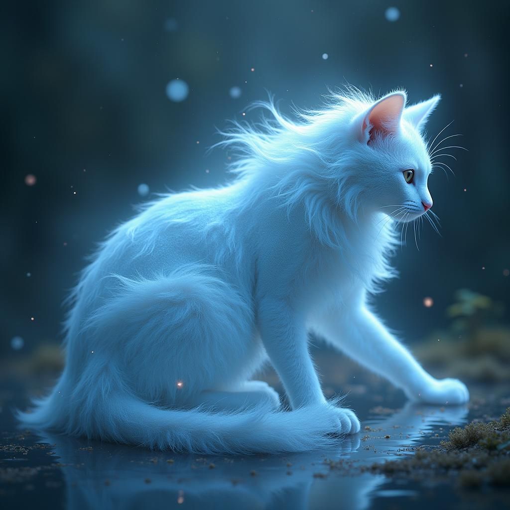 Ghost Cat of the Milky Way in Lushill Style