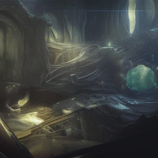 Surreal Celestial Music in Dreamlike Painting