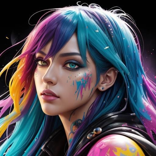 hyperrealistisches digitales Gemälde von Kleopatra