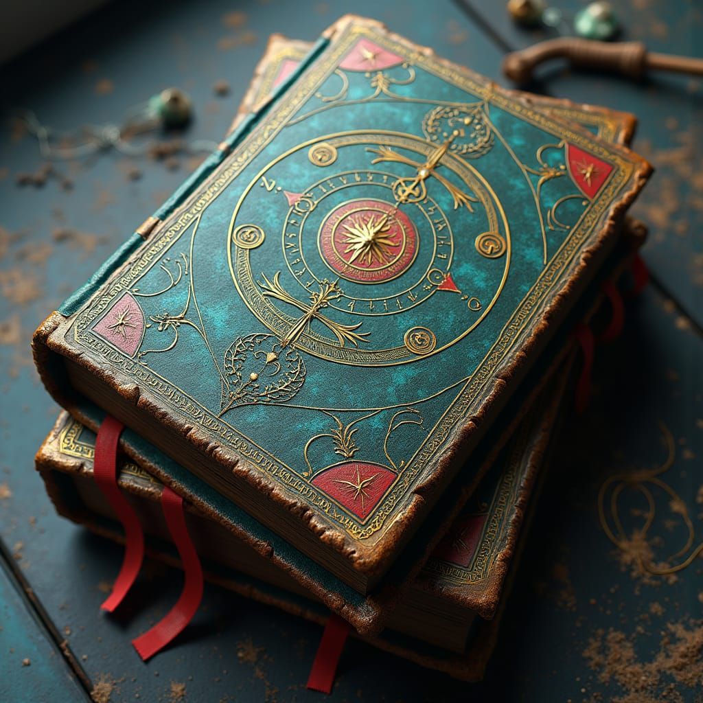 Mystical Mathematics Book Cover as Fantasy Art