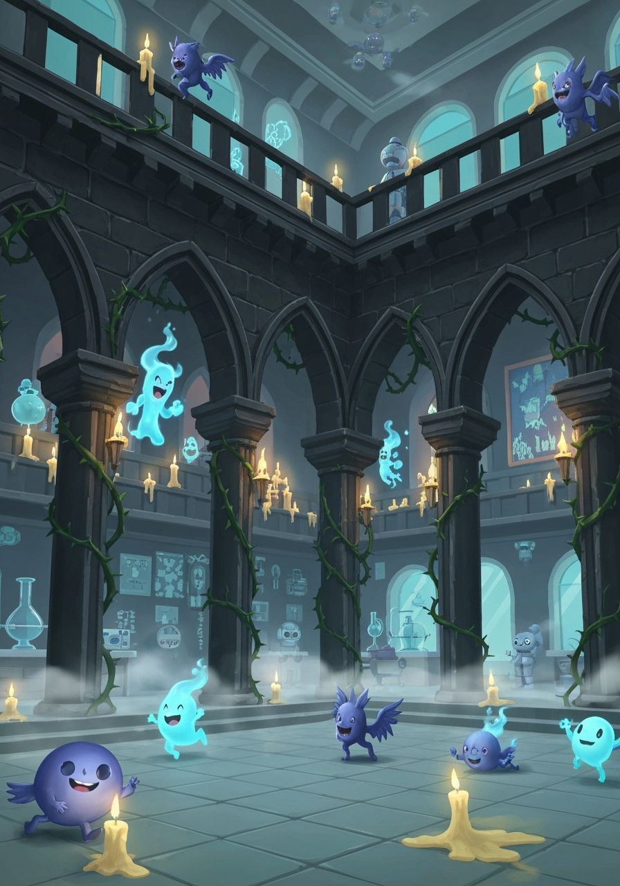 Gothic Fortress of Mischievous Magical Beings