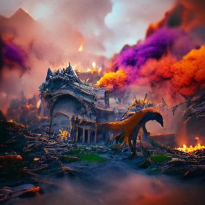 Fallen Kingdom Ashes: Detailed Matte Painting