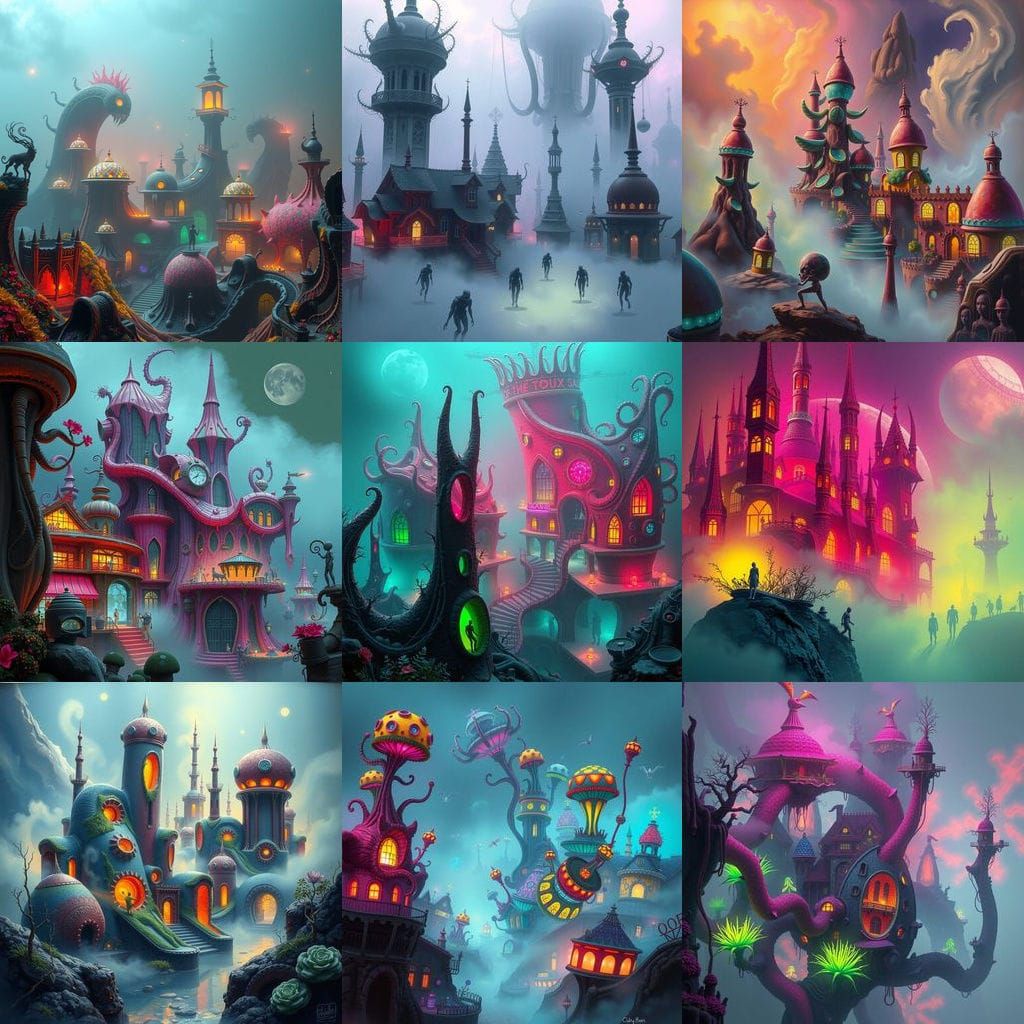 Alien Town in Perpetual Mist