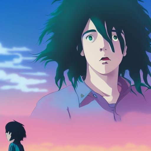 Anime Key Visual in Ghibli Style