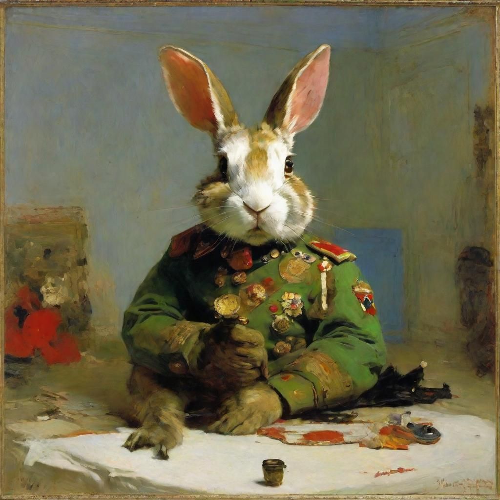 Regiment Receives an Example: Historical Mixed Media