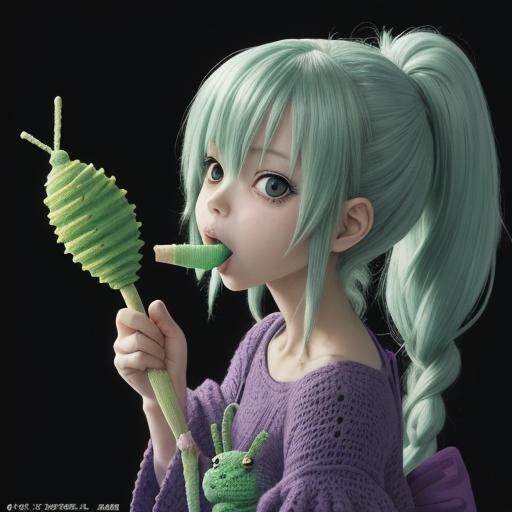 Crocheted Monsters in Anime Style Orphanage