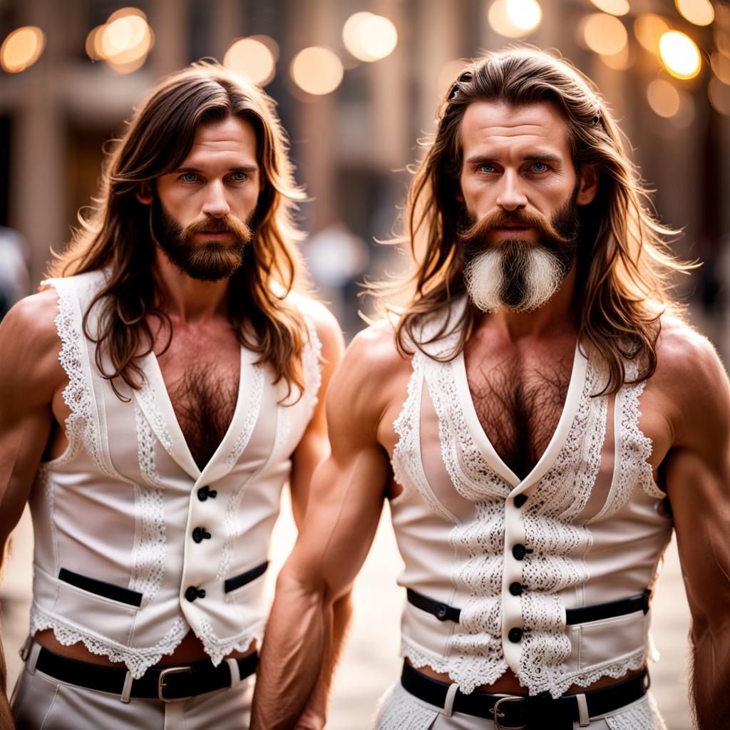 Handsome Men in Lace: Professional Photography