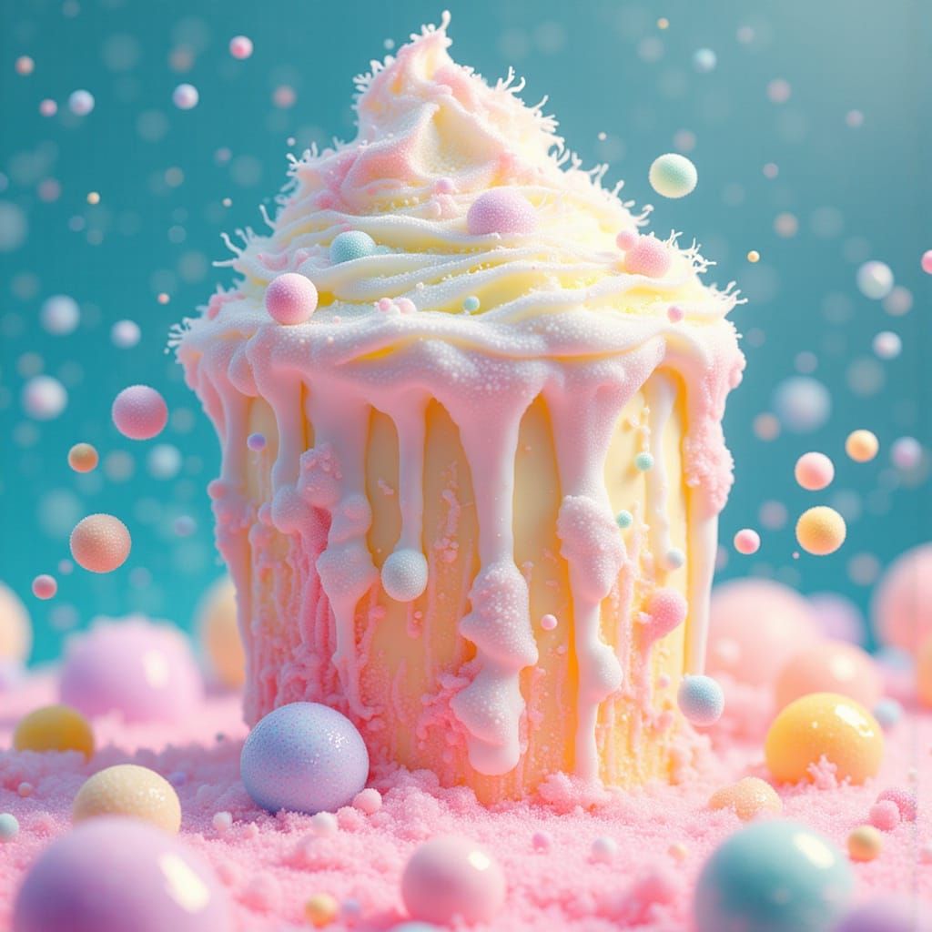 Pastel Whimsy Frappe in Thick, Foamy Velvety Texture