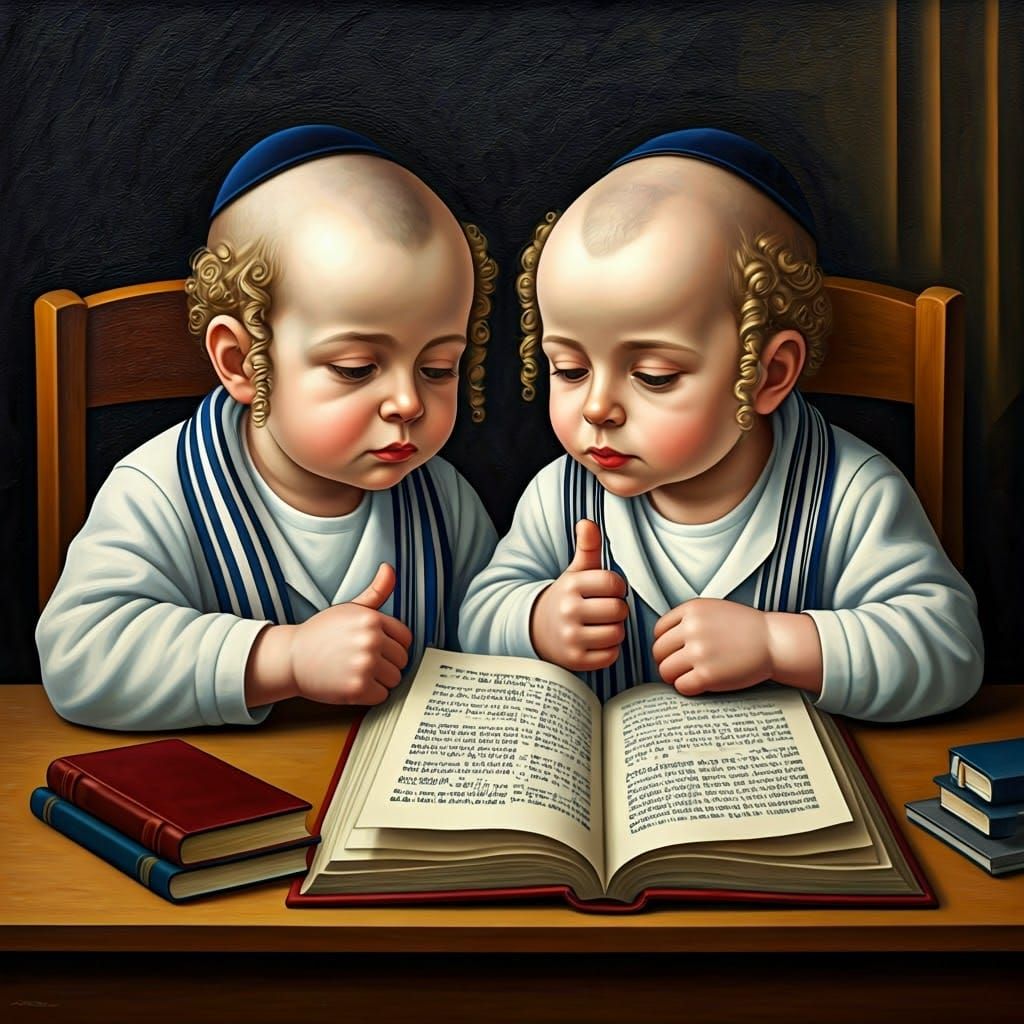 Hasidic Babies Study Talmud in Jerusalem
