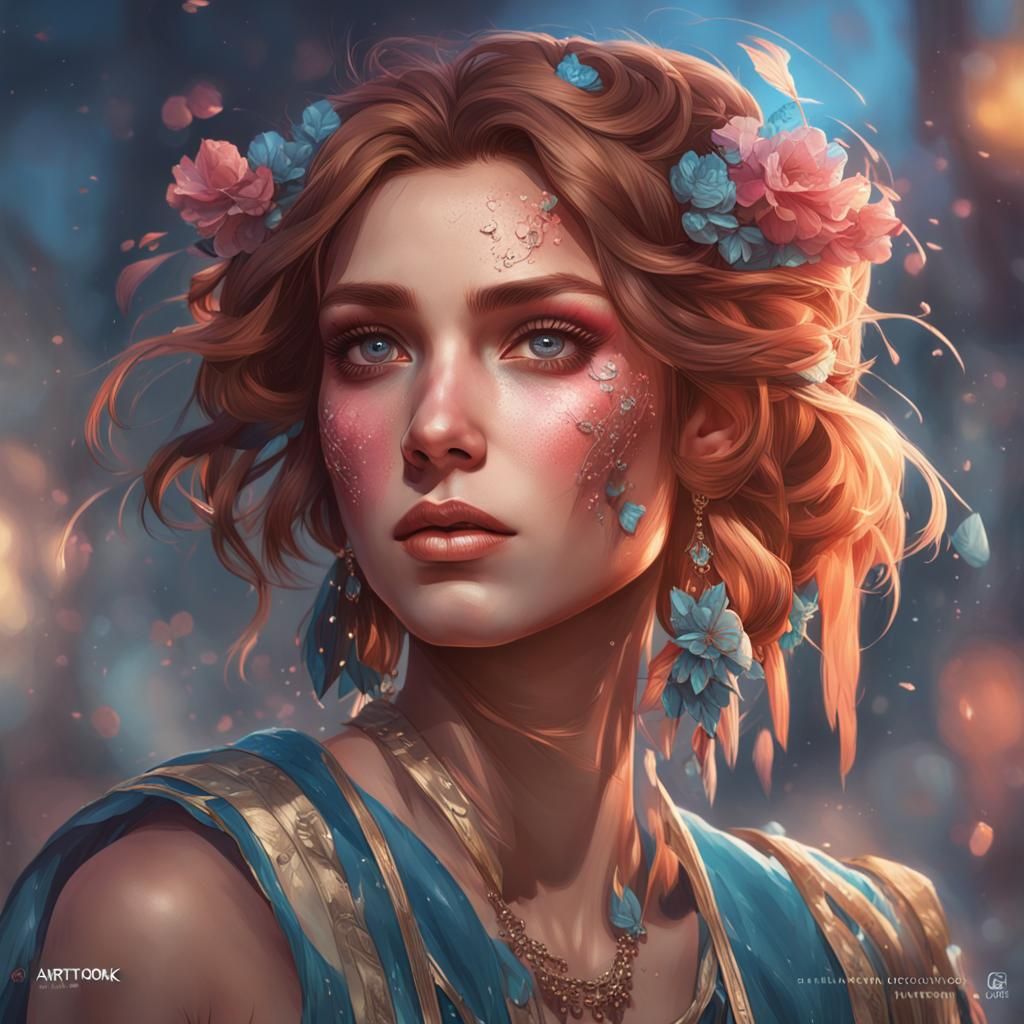 Girl with Full Makeup: Hyperdetailed Portrait