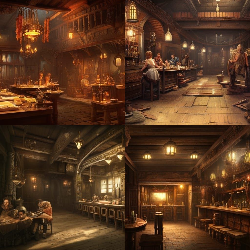 Epic Tavern Interior: Digital Matte Painting