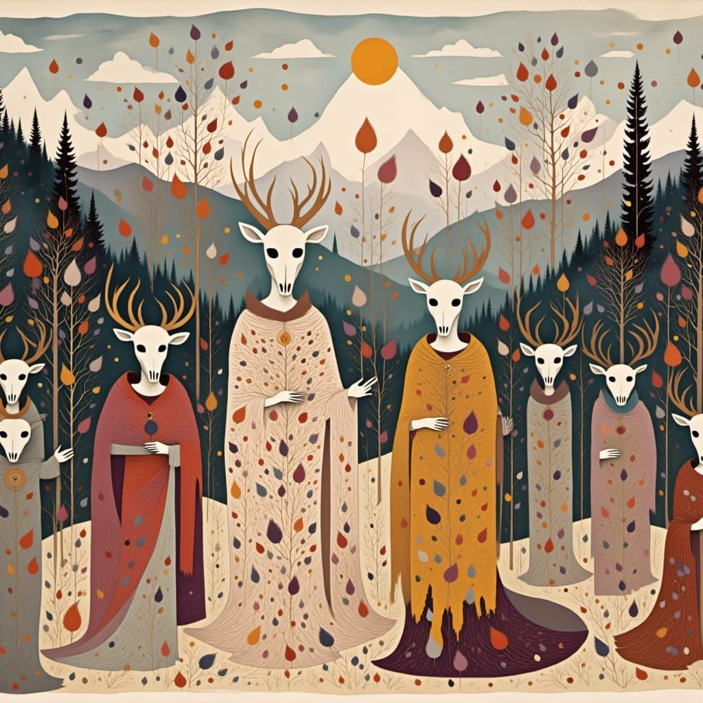 Majestic Swiss Alps Under a Pagan Moon